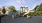 a playground area with trees